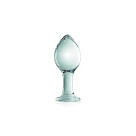 Plug anal boule en verre transparent n°32 Glossy 